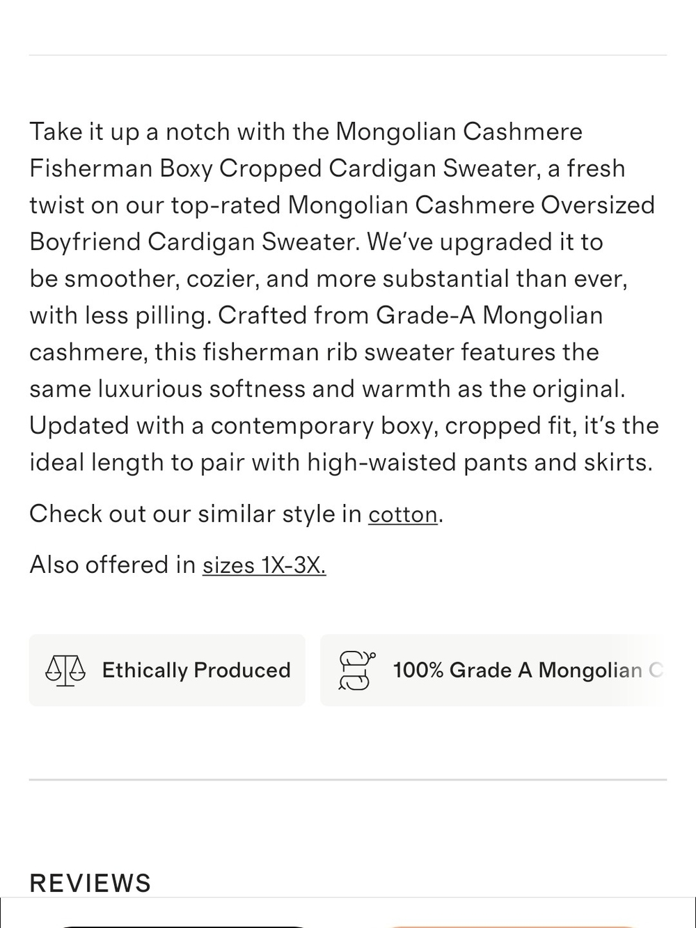 Quince Brown Mongolian Cashmere Boxy Cropped Cardigan Size M - Picture 7 of 8